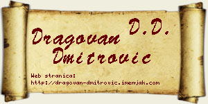 Dragovan Dmitrović vizit kartica